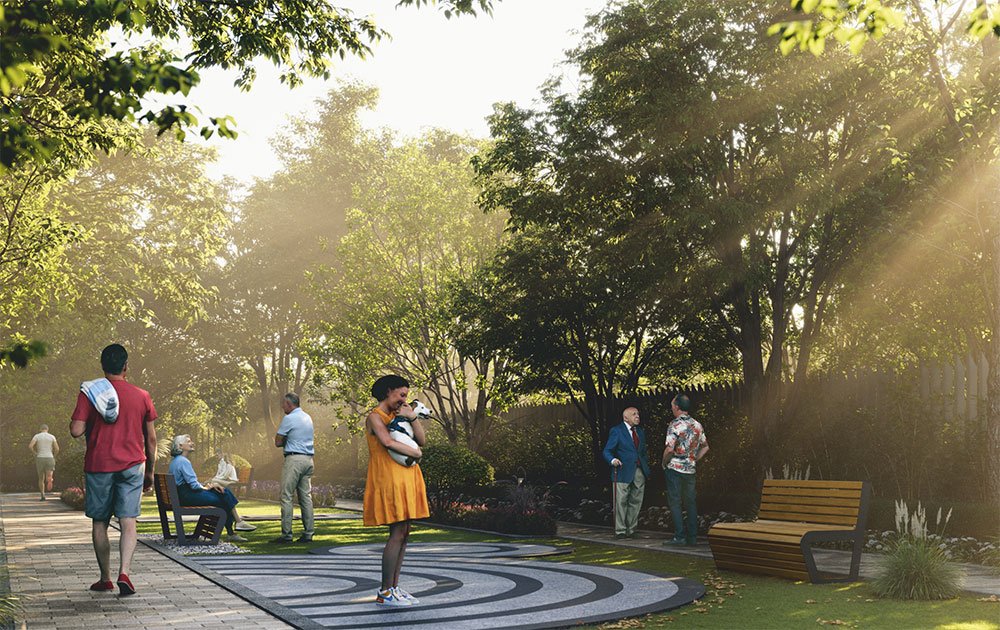 Pergola seating area